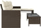 vidaXL - Tuinbank - met - tafel - en - kussens - L-vormig - poly - rattan - bruin