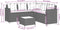 vidaXL - Tuinbank - met - tafel - en - kussens - L-vormig - poly - rattan - lichtgrijs