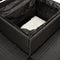 vidaXL - Tuinbank - met - tafel - en - kussens - L-vormig - poly - rattan - zwart