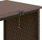 vidaXL - Tuinbank - met - tafel - en - kussens - L-vormig - poly - rattan - bruin