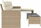 vidaXL - Tuinbank - met - tafel - en - kussens - L-vormig - poly - rattan - beige
