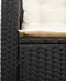 vidaXL - Tuinbank - met - tafel - en - kussens - L-vormig - poly - rattan - zwart