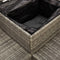 vidaXL - Tuinbank - met - tafel - en - kussens - L-vormig - poly - rattan - grijs