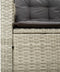 vidaXL - Tuinbank - met - tafel - en - kussens - L-vormig - poly - rattan - lichtgrijs