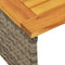 vidaXL - Tuinbank - met - tafel - en - kussens - L-vormig - poly - rattan - grijs