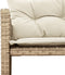 vidaXL - Tuinbank - met - tafel - en - kussens - L-vormig - poly - rattan - beige