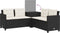vidaXL - Tuinbank - met - tafel - en - kussens - L-vormig - poly - rattan - zwart