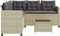 vidaXL - Tuinbank - met - tafel - en - kussens - L-vormig - poly - rattan - lichtgrijs