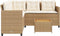 vidaXL - Tuinbank - met - tafel - en - kussens - L-vormig - poly - rattan - beige