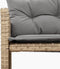 vidaXL - Tuinbank - met - tafel - en - kussens - L-vormig - poly - rattan - beige
