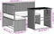 vidaXL - Tuinbank - met - tafel - en - kussens - L-vormig - poly - rattan - grijs
