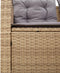 vidaXL - Tuinbank - met - tafel - en - kussens - L-vormig - poly - rattan - beige