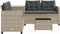 vidaXL - Tuinbank - met - tafel - en - kussens - L-vormig - poly - rattan - lichtgrijs