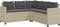 vidaXL - Tuinbank - met - tafel - en - kussens - L-vormig - poly - rattan - lichtgrijs