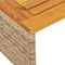 vidaXL - Tuinbank - met - tafel - en - kussens - L-vormig - poly - rattan - beige