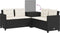 vidaXL - Tuinbank - met - tafel - en - kussens - L-vormig - poly - rattan - zwart