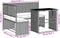 vidaXL - Tuinbank - met - tafel - en - kussens - L-vormig - poly - rattan - bruin
