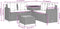vidaXL - Tuinbank - met - tafel - en - kussens - L-vormig - poly - rattan - zwart