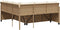 vidaXL - Tuinbank - met - tafel - en - kussens - L-vormig - poly - rattan - beige