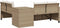 vidaXL - Tuinbank - met - tafel - en - kussens - L-vormig - poly - rattan - beige