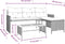 vidaXL - Tuinbank - met - tafel - en - kussens - L-vormig - poly - rattan - grijs