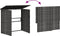 vidaXL - Tuinbank - met - tafel - en - kussens - L-vormig - poly - rattan - grijs