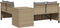 vidaXL - Tuinbank - met - tafel - en - kussens - L-vormig - poly - rattan - beige