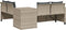 vidaXL - Tuinbank - met - tafel - en - kussens - L-vormig - poly - rattan - lichtgrijs