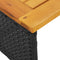 vidaXL - Tuinbank - met - tafel - en - kussens - L-vormig - poly - rattan - zwart