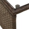 vidaXL - Tuinbank - met - tafel - en - kussens - L-vormig - poly - rattan - bruin