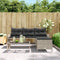 vidaXL - Tuinbank - met - tafel - en - kussens - L-vormig - poly - rattan - lichtgrijs