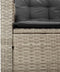 vidaXL - Tuinbank - met - tafel - en - kussens - L-vormig - poly - rattan - lichtgrijs