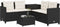 vidaXL - Tuinbank - met - tafel - en - kussens - L-vormig - poly - rattan - zwart