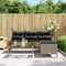 vidaXL - Tuinbank - met - tafel - en - kussens - L-vormig - poly - rattan - grijs