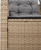 vidaXL - Tuinbank - met - tafel - en - kussens - L-vormig - poly - rattan - beige