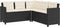 vidaXL - Tuinbank - met - tafel - en - kussens - L-vormig - poly - rattan - zwart