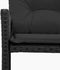 vidaXL - Tuinbank - met - tafel - en - kussens - L-vormig - poly - rattan - zwart