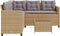 vidaXL - Tuinbank - met - tafel - en - kussens - L-vormig - poly - rattan - beige