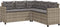 vidaXL - Tuinbank - met - tafel - en - kussens - L-vormig - poly - rattan - grijs