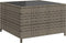 vidaXL - Tuinbank - met - tafel - en - kussens - L-vormig - poly - rattan - grijs