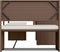 vidaXL - Tuinbank - met - tafel - en - kussens - L-vormig - poly - rattan - bruin