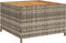 vidaXL - Tuinbank - met - tafel - en - kussens - L-vormig - poly - rattan - grijs