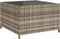 vidaXL - Tuinbank - met - tafel - en - kussens - L-vormig - poly - rattan - grijs