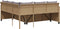 vidaXL - Tuinbank - met - tafel - en - kussens - L-vormig - poly - rattan - beige