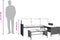 vidaXL - Tuinbank - met - tafel - en - kussens - L-vormig - poly - rattan - grijs