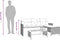 vidaXL - Tuinbank - met - tafel - en - kussens - L-vormig - poly - rattan - zwart