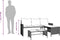 vidaXL - Tuinbank - met - tafel - en - kussens - L-vormig - poly - rattan - zwart