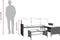 vidaXL - Tuinbank - met - tafel - en - kussens - L-vormig - poly - rattan - zwart