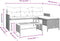 vidaXL - Tuinbank - met - tafel - en - kussens - L-vormig - poly - rattan - beige