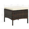vidaXL - Tuinbank - met - tafeltje - en - krukken - tweezits - poly - rattan - bruin